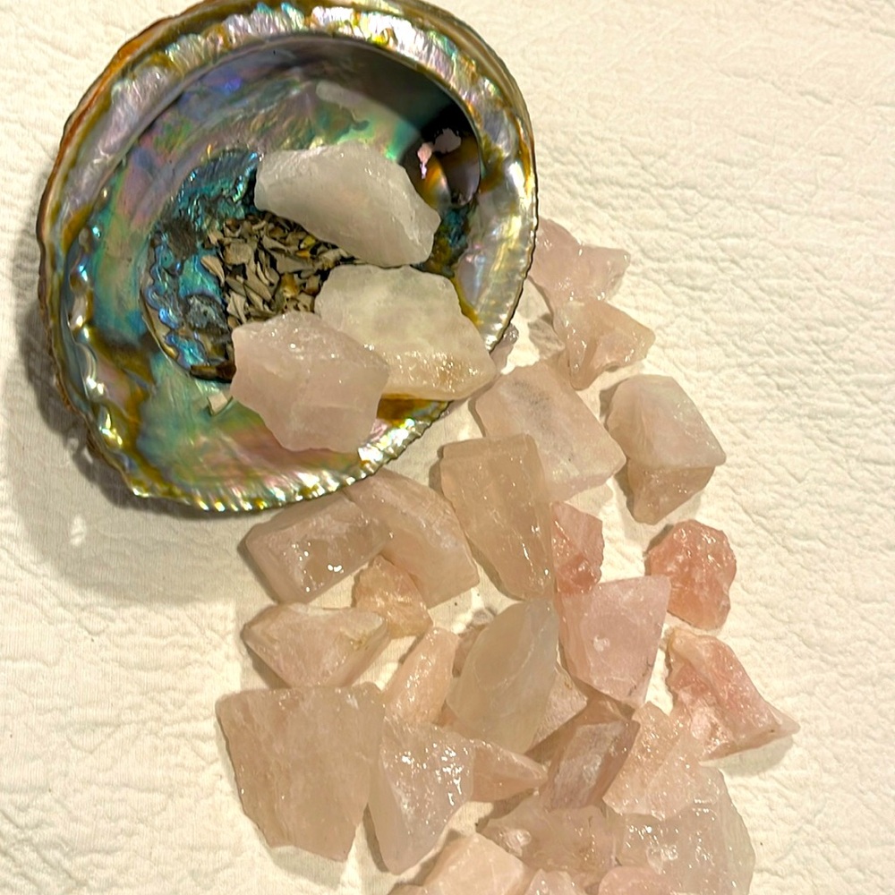 Authentic Raw Rose Quartz 1-2” Pink Crystal Pieces Love, harmony, and healing